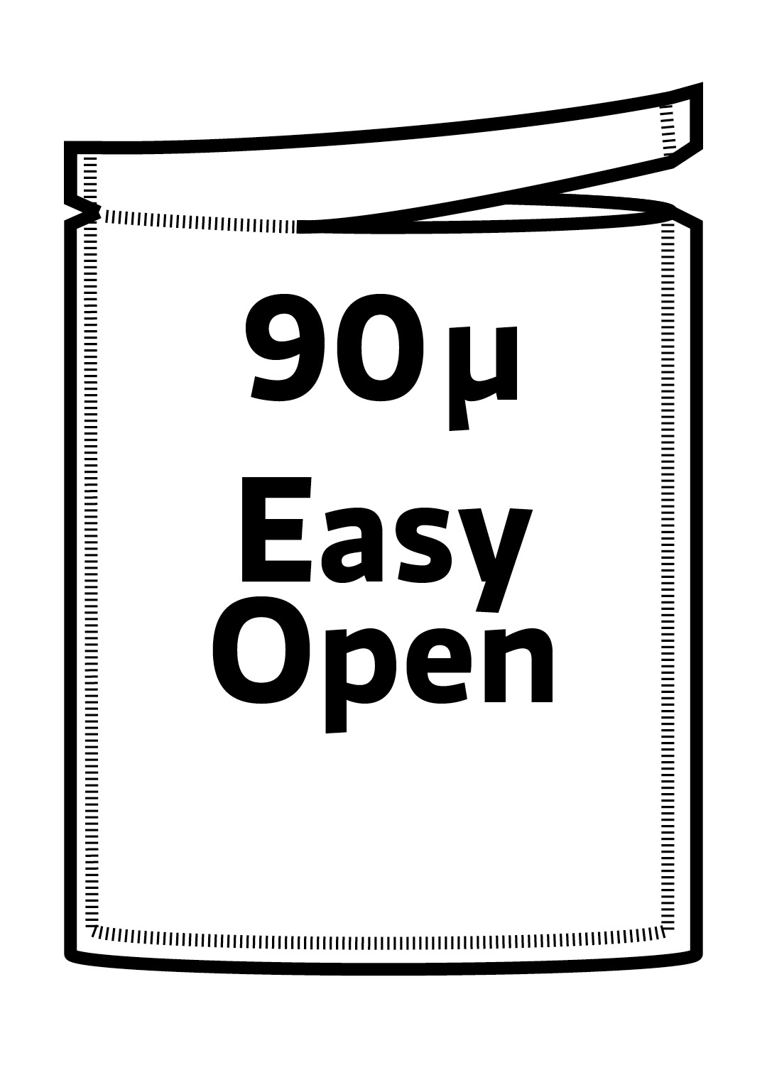90my transparent Easy Open